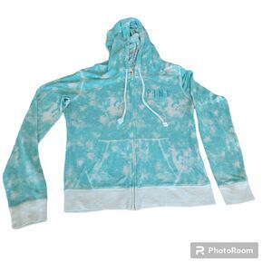 Pink Victoria Secret Women XS Thin Tie Dye Pullover Hoodie Sweater